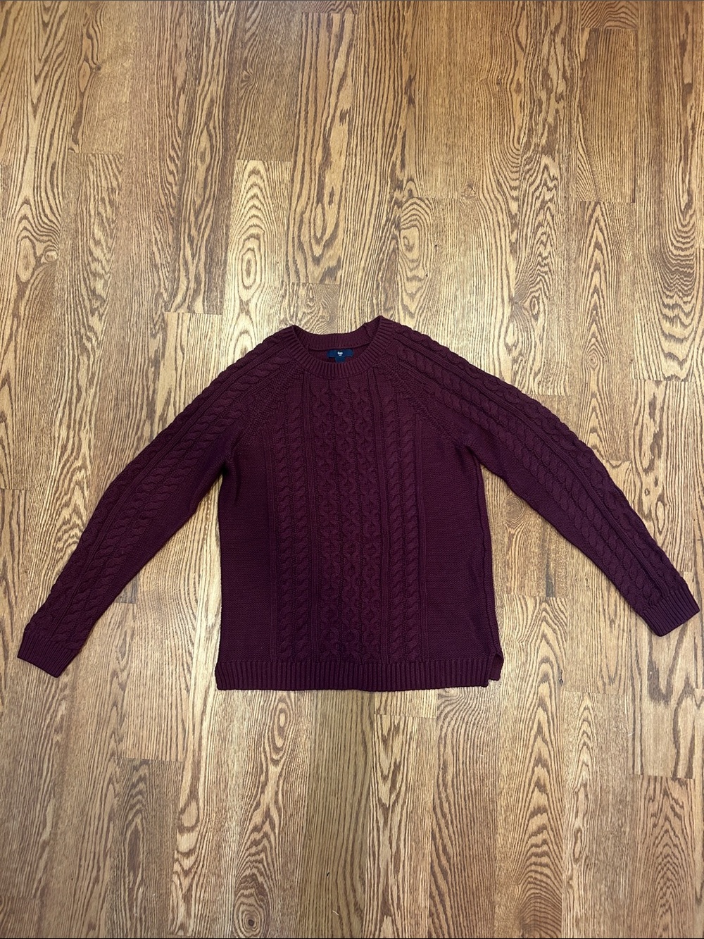 GAP Cable-Knit Crewneck Sweater - Burgundy
